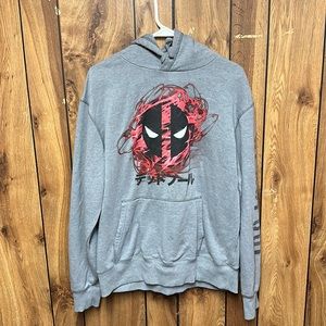 Deadpool grey marvel hoodie size large